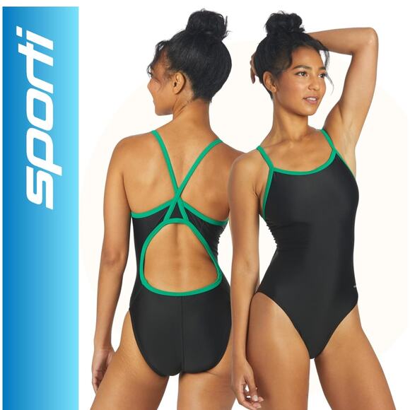Sporti Thin Strap Athletic One Piece Swimsuit/Competiton - Picture 2 of 3
